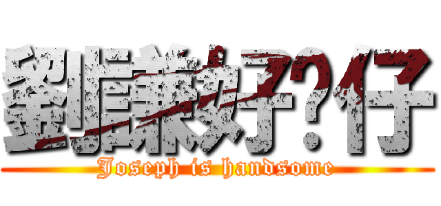 劉謙好靓仔 (Joseph is handsome)