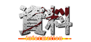 資料 (information)