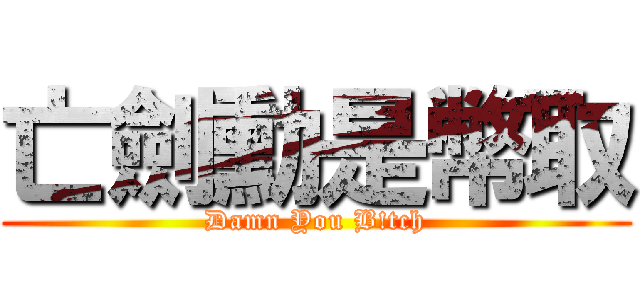 亡劍勳是幣取 (Damn You B!tch)