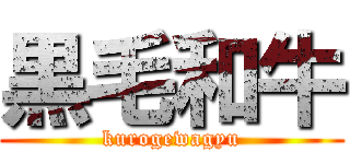 黒毛和牛 (kurogewagyu)