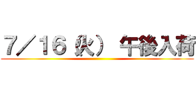 ７／１６（火） 午後入荷 ()