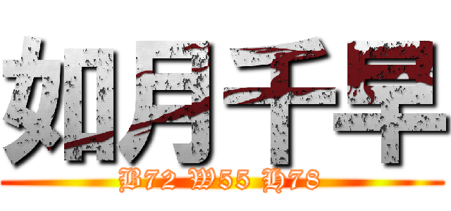 如月千早 (B72 W55 H78)