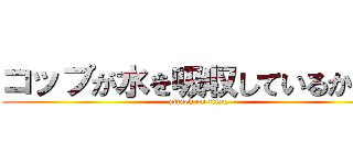 コップが水を吸収しているから。 (attack on titan)