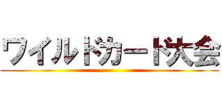 ワイルドカード大会 ()