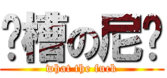 卧槽の尼玛 (what the fuck)