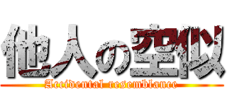 他人の空似 (Accidental resemblance)