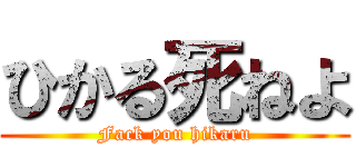 ひかる死ねよ (Fack you hikaru)