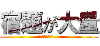 宿題が大量 (早よやらねば…)