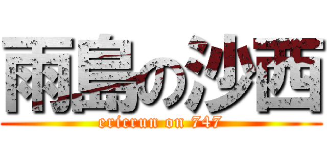 雨島の沙西 (ericrun on 747)