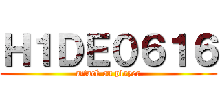 Ｈ１ＤＥ０６１６ (attack on player)
