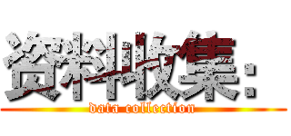 资料收集： (data collection)