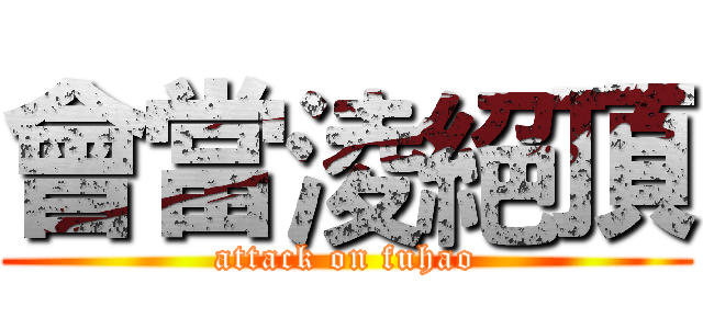 會當淩絕頂 (attack on fuhao)