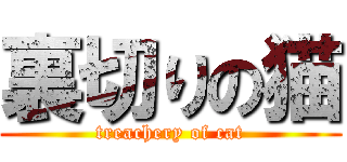 裏切りの猫 (treachery of cat)