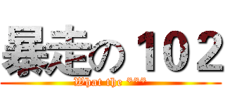 暴走の１０２ (What the ***)