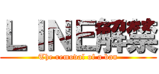 ＬＩＮＥ解禁 (The removal of a ban)