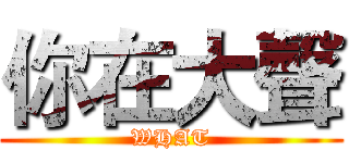 你在大聲 (WHAT)