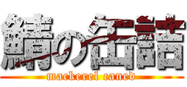 鯖の缶詰 (mackerel caned)