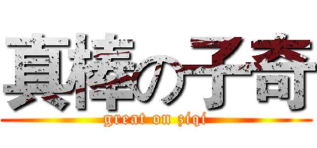 真棒の子奇 (great on ziqi)