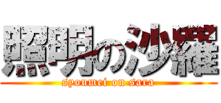 照明の沙羅 (syoumei on sara)