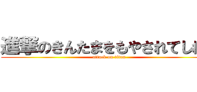 進撃のきんたまをもやされてしねよ (attack on titan)