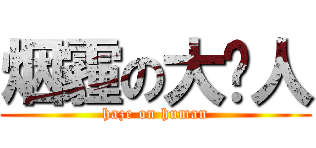 烟霾の大马人 (haze on human)