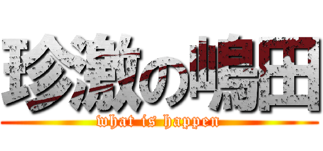 珍激の嶋田 (what is happen)