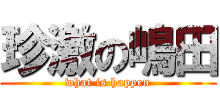 珍激の嶋田 (what is happen)