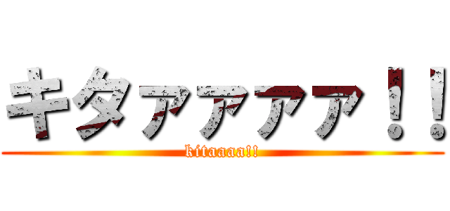 キタァァァァ！！ (kitaaaa!!)