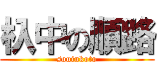 杁中の順路 (souiukoto)