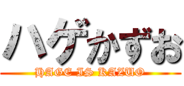 ハゲかずお (HAGE IS KAZUO)