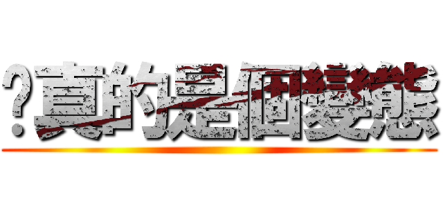 你真的是個變態 ()