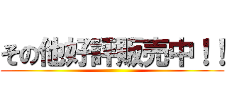 その他好評販売中！！ ()