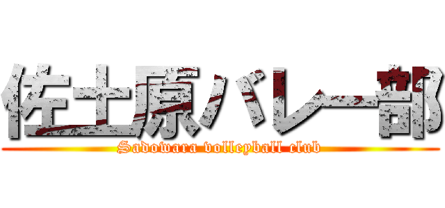 佐土原バレー部 (Sadowara volleyball club)