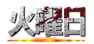 火曜日 (たまに休みます)