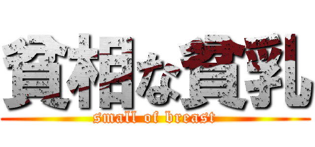 貧相な貧乳 (small of breast)