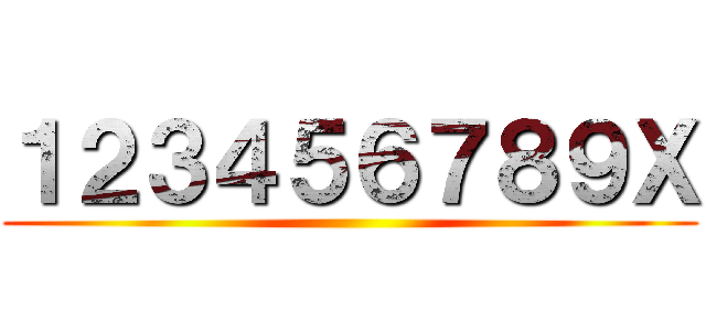 １２３４５６７８９Ｘ ()