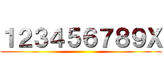 １２３４５６７８９Ｘ ()