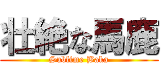 壮絶な馬鹿 (Sublime Baka)