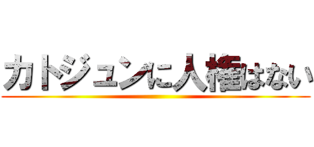 カトジュンに人権はない ()