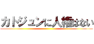 カトジュンに人権はない ()