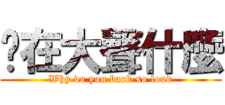 妳在大聲什麼 (Why do you bark so loud)