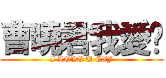 曹曉君我愛你 (I LOVE U CXJ)