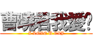 曹曉君我愛你 (I LOVE U CXJ)
