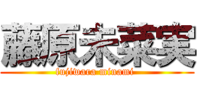 藤原未菜実 (fujiwara minami )