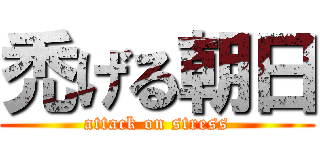 禿げる朝日 (attack on stress)