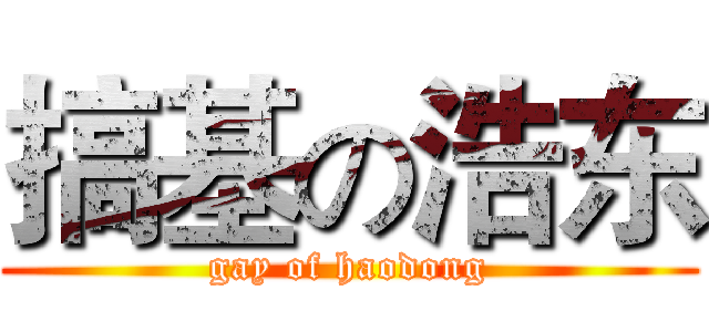 搞基の浩东 (gay of haodong)