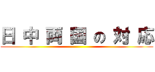 日 中 両 国 の 対 応 ()