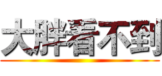 大胖看不到 ()