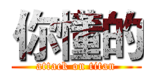 你懂的 (attack on titan)