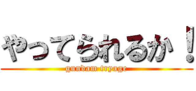 やってられるか！ (gundam tryage)